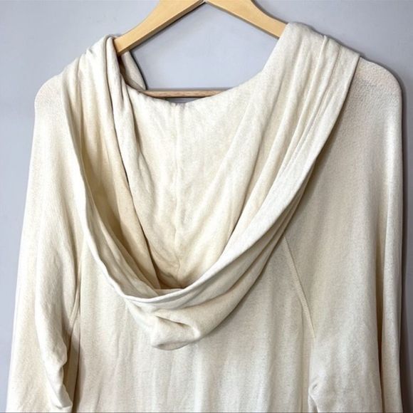 THE GREAT. Cream Hoodie with Blue Accents - Picture 5 of 10